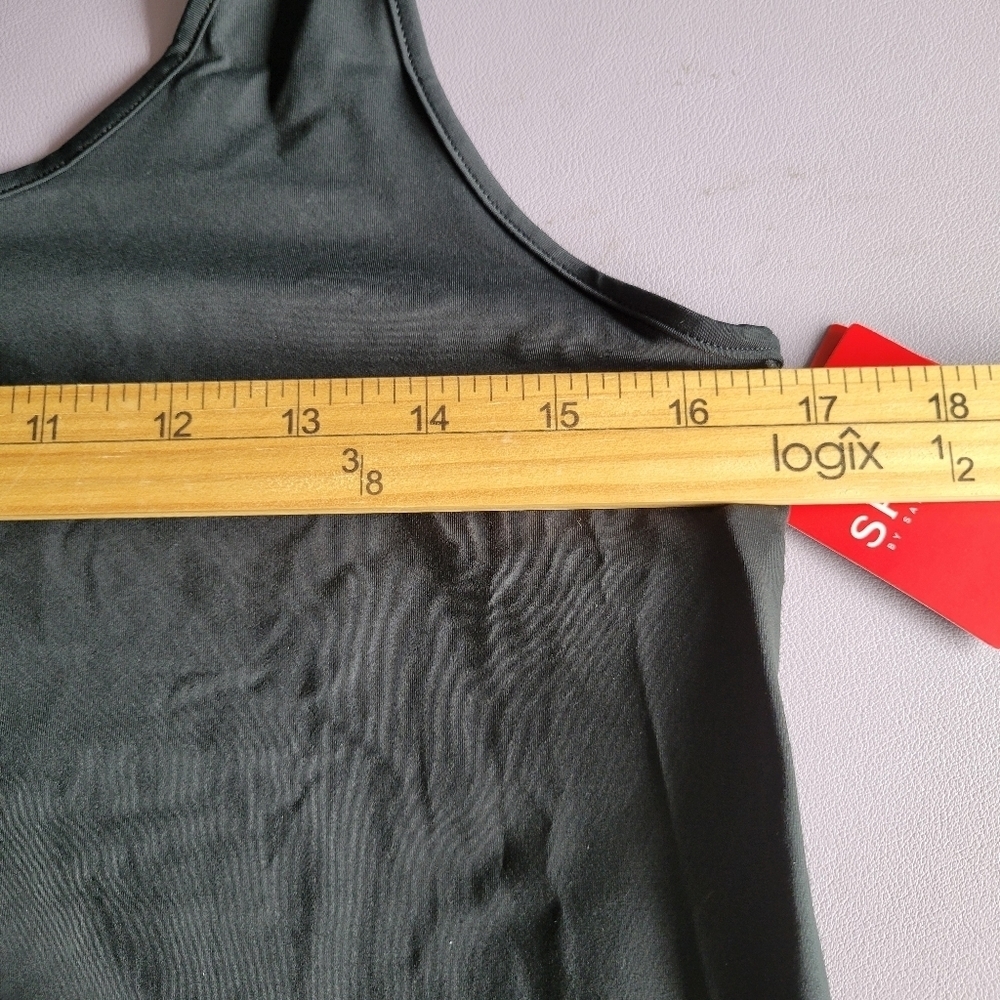 Spanx Transformation Black Side Zipper Racerback Tank Top Size M NWT - Picture 12 of 13